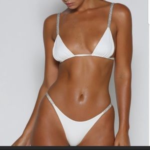 ISO rumi diamante white bikini bottoms from Meshki